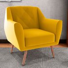 Poltrona Decorativa Para Sala De Estar Veneza Amarelo