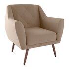 Poltrona Decorativa Para Sala De Estar Veneza Light Bege