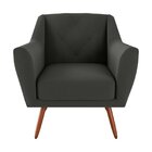 Poltrona Decorativa Para Sala De Estar Veneza Light Cinza