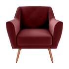 Poltrona Decorativa Para Sala De Estar Veneza Vinho