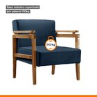 Poltrona Decorativa Para Sala De Estar Versalhes Azul