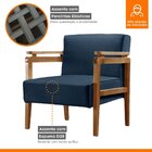 Poltrona Decorativa Para Sala De Estar Versalhes Azul