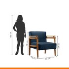 Poltrona Decorativa Para Sala De Estar Versalhes Azul