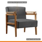 Poltrona Decorativa Para Sala De Estar Versalhes Grafite