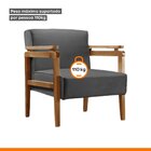 Poltrona Decorativa Para Sala De Estar Versalhes Grafite