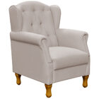 Poltrona Decorativa Para Sala De Estar Yara P02 Linho Bege -