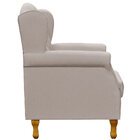 Poltrona Decorativa Para Sala De Estar Yara P02 Linho Bege -