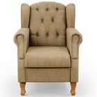 Poltrona Decorativa Para Sala De Estar Yara P02 Linho Bege Es