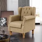 Poltrona Decorativa Para Sala De Estar Yara P02 Linho Bege Es