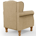 Poltrona Decorativa Para Sala De Estar Yara P02 Linho Bege Es