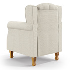 Poltrona Decorativa Para Sala De Estar Yara P02 Linho Champag