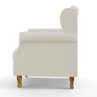 Poltrona Decorativa Para Sala De Estar Yara P02 Linho Champag