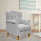 Poltrona Decorativa Para Sala De Estar Yara P02 Linho Cinza -