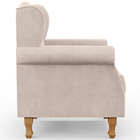 Poltrona Decorativa Para Sala De Estar Yara P02 Suede Bege -