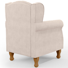 Poltrona Decorativa Para Sala De Estar Yara P02 Suede Bege -