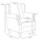 Poltrona Decorativa Para Sala De Estar Yara P02 Suede Cinza -