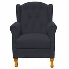 Poltrona Decorativa Para Sala De Estar Yara P02 Suede Preto -