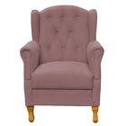 Poltrona Decorativa Para Sala De Estar Yara P02 Suede Rosê -