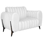 Poltrona Decorativa Para Sala De Estar Zaya Suede Branco