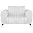 Poltrona Decorativa Para Sala De Estar Zaya Suede Branco