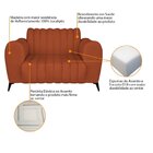 Poltrona Decorativa Para Sala De Estar Zaya Suede Terracota