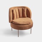 Poltrona Decorativa Para Sala De Estar Zurique Argila/terraco