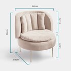 Poltrona Decorativa Para Sala De Estar Zurique Argila/terraco