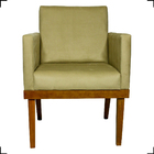 Poltrona Decorativa Para Sala Divine Base Reforçada De Madeir