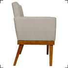 Poltrona Decorativa Para Sala Divine Base Reforçada De Madeir