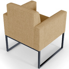 Poltrona Decorativa Para Sala E Recepção Base Fixa De Metal H