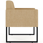 Poltrona Decorativa Para Sala E Recepção Base Fixa De Metal H