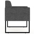 Poltrona Decorativa Para Sala E Recepção Base Fixa De Metal H