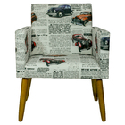 Poltrona Decorativa Para Sala, Escritório, Recepção Nina Esta