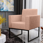 Poltrona Decorativa Para Sala Estar E Recepção Base Fixa De M