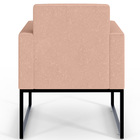 Poltrona Decorativa Para Sala Estar E Recepção Base Fixa De M