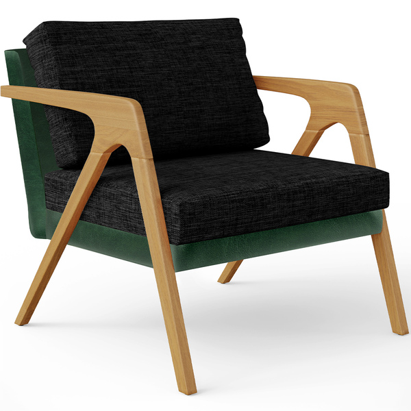 Poltrona Decorativa Para Sala Estar Pietra L02 Facto Verde Mu