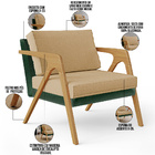 Poltrona Decorativa Para Sala Estar Pietra L02 Facto Verde Mu