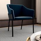 Poltrona Decorativa Para Sala Goiás Veludo Azul