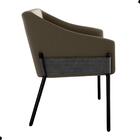 Poltrona Decorativa Para Sala Goiás Veludo Cappuccino