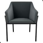 Poltrona Decorativa Para Sala Goiás Veludo Cinza