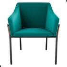 Poltrona Decorativa Para Sala Goiás Veludo Verde Menta