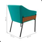 Poltrona Decorativa Para Sala Goiás Veludo Verde Menta