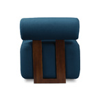 Poltrona Decorativa Para Sala Helora Bouclê Azul Marinho E03