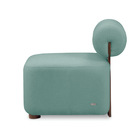 Poltrona Decorativa Para Sala Helora Bouclê Azul Turquesa E03