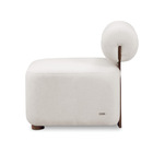 Poltrona Decorativa Para Sala Kit 2 Helora Bouclê Cinza Claro