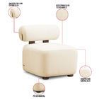 Poltrona Decorativa Para Sala Kit 2 Helora Bouclê E03 - D'ros