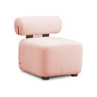 Poltrona Decorativa Para Sala Kit 2 Helora Bouclê Rosê E03 -