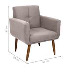 Poltrona Decorativa Para Sala Lages Suede Bege