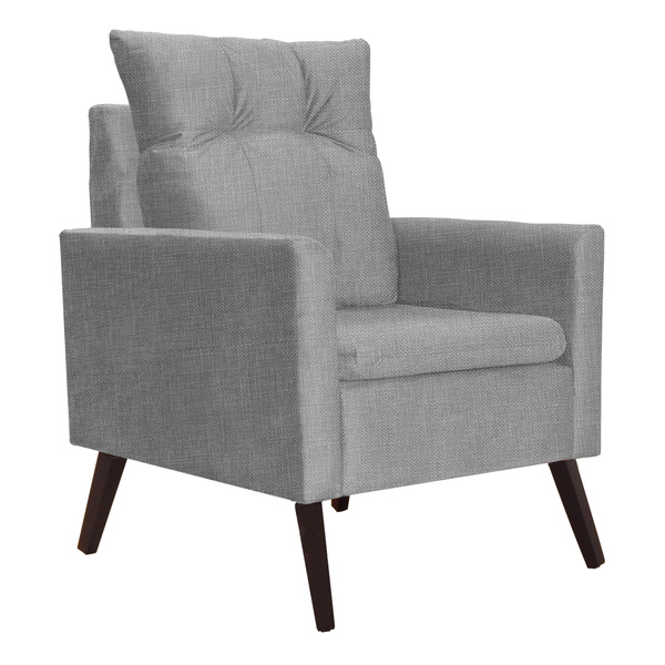 Poltrona Decorativa Para Sala Ligia Linho Cores - Ds Estofado