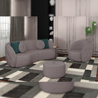 Poltrona Decorativa Para Sala Living Olimpo M03 Veludo Rosê -